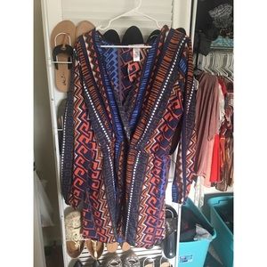 NWT Aztec Print Romper Jumpsuit 1X